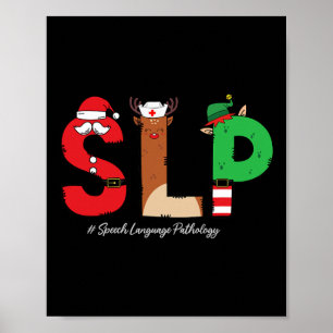 SLP Spraaktaal Patholoog Christmas SLP Sant Poster