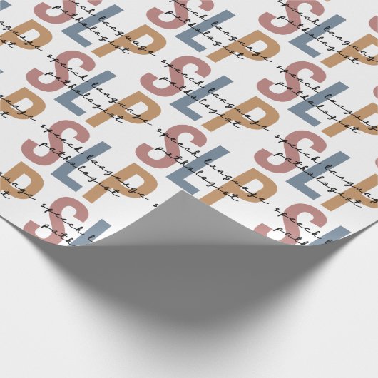 SLP Spraaktaal Patholoog Retro Patroon Cadeaupapier (Hoek)