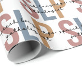 SLP Spraaktaal Patholoog Retro Patroon Cadeaupapier (Rol Hoek)