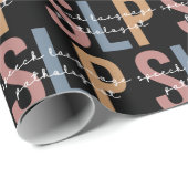 SLP Spraaktaal Patholoog Retro Patroon Cadeaupapier (Rol Hoek)