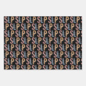 SLP Spraaktaal Patholoog Retro Patroon Inpakpapier Vel (Voorkant)