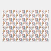 SLP Spraaktaal Patholoog Retro Patroon Inpakpapier Vel (Voorkant 3)