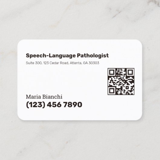 SLP-spraaktaal scanbaar Visitekaartje (Achterkant)