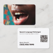SLP-spraaktaal scanbaar Visitekaartje (Voorkant / Achterkant)