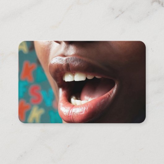 SLP-spraaktaal scanbaar Visitekaartje (Voorkant)