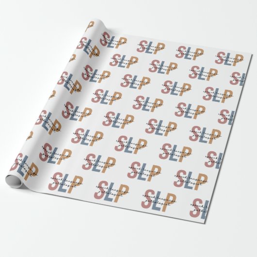 SLP-spraaktaalpatholoog Retro Cadeaupapier (Uitgerold)