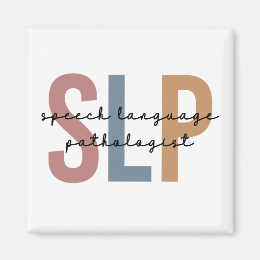 SLP-spraaktaalpatholoog Retro Magneet (Voorkant)