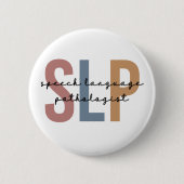 SLP-spraaktaalpatholoog Retro Ronde Button 5,7 Cm (Voorkant)