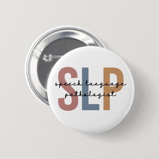 SLP-spraaktaalpatholoog Retro Ronde Button 5,7 Cm (Voorkant /achterkant)