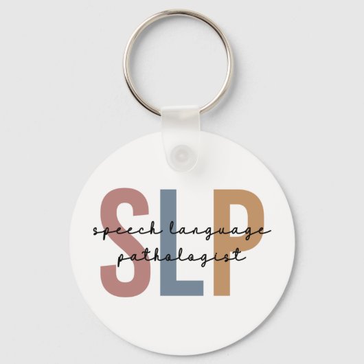 SLP-spraaktaalpatholoog Retro Sleutelhanger (Achterkant)