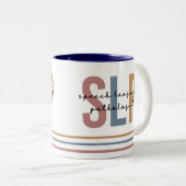 SLP-spraaktaalpatholoog Retro Tweekleurige Koffiemok (Voorkant rechts)