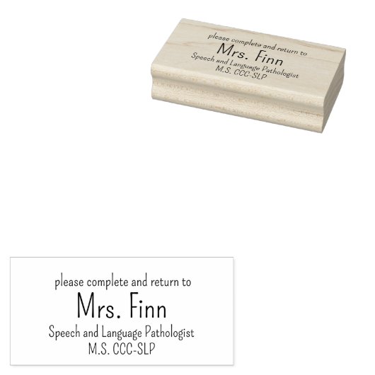 SLP-stempel | stempel voor spraaktaalpatholoog (Gestempeld)