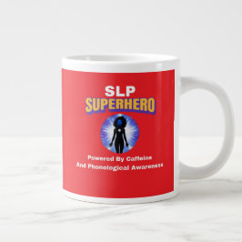 SLP superheld aangedreven door cafeïne en fono... Grote Koffiekop