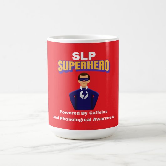 SLP Superhero...aangedreven door cafeïne en fono.. Koffiemok (Center)