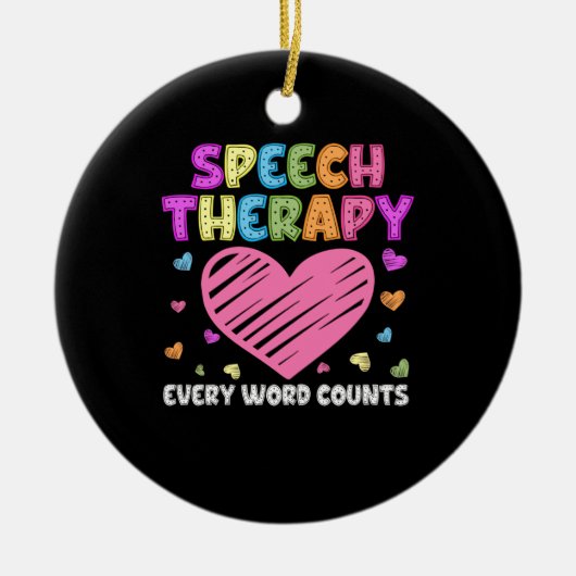 SLP-taalpatholoog en spraaktherapie Keramisch Ornament (Voorkant)