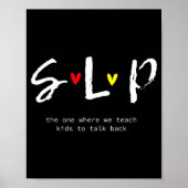 Slp Teacher Shirts Speech Language Pathologist Gif Poster (Voorkant)