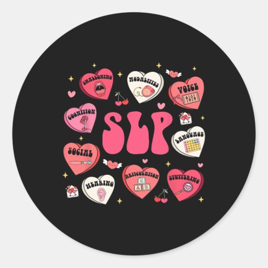 SLP-Valentijnsdag Ronde Sticker (Voorkant)