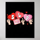 Slp Valentine's Day Speech Language Pathologist St Poster (Voorkant)