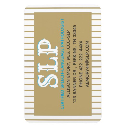 SLP Visitekaartje magneet (Verticaal)