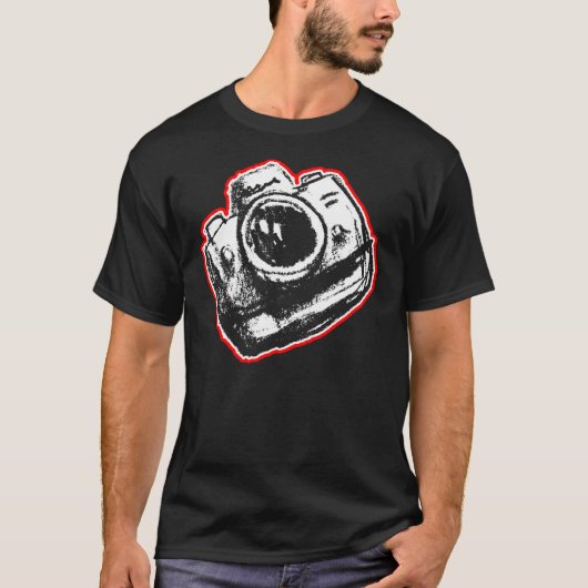 SLR-camera - alleen donkere Shirten T-shirt (Voorkant)