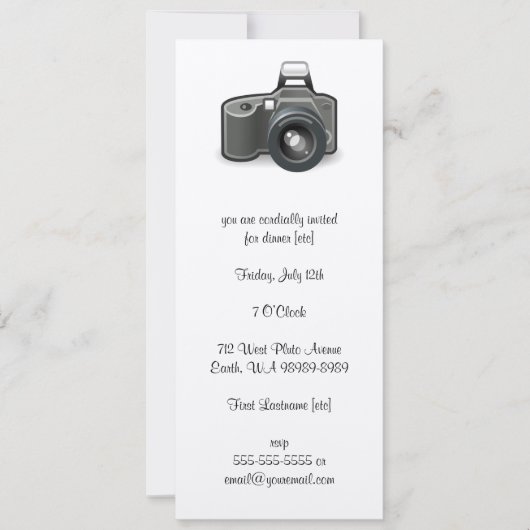 SLR-camera Kaart (Voorkant)