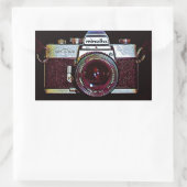  SLR handmatige camera Rechthoekige Sticker (Tas)