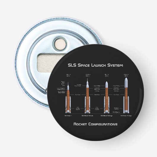 SLS Space Launch System Button Flesopener (Voorkant)