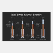 SLS Space Launch System Rechthoekige Sticker (Voorkant)