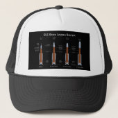 SLS Space Launch System Rockets Trucker Pet (Voorkant)