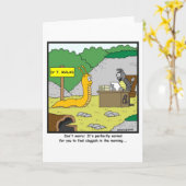 Slug in de ochtend: Slug cartoon Kaart (Gele Bloem)