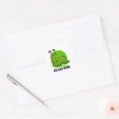 Slug-ish Funny Sluggish Slug Pun Ronde Sticker (Envelop)