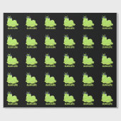 Slug Life Funny Green Slug Pun Dark BG Cadeaupapier (Vlak)