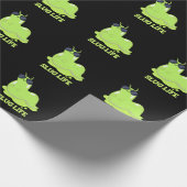 Slug Life Funny Green Slug Pun Dark BG Cadeaupapier (Hoek)