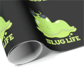 Slug Life Funny Green Slug Pun Dark BG Cadeaupapier (Rol Hoek)