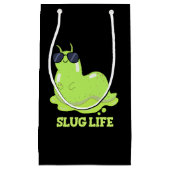 Slug Life Funny Green Slug Pun Dark BG Klein Cadeauzakje (Voorkant)