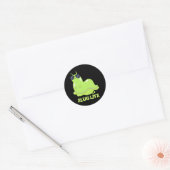 Slug Life Funny Green Slug Pun Dark BG Ronde Sticker (Envelop)