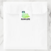 Slug Life Funny Green Slug Pun Ronde Sticker (Tas)
