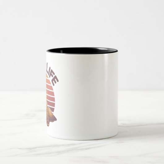 Slug Life Funny Pun  cadeau voor Slug Lover Tweekleurige Koffiemok (Center)