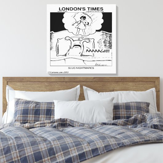 Slug Nightmares Classic LTCartoons Comic Canvas Afdruk (Insitu (Slaapkamer))