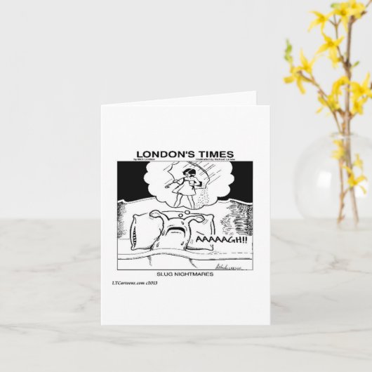 Slug Nightmares Classic LTCartoons Comic Kaart (Gele Bloem)