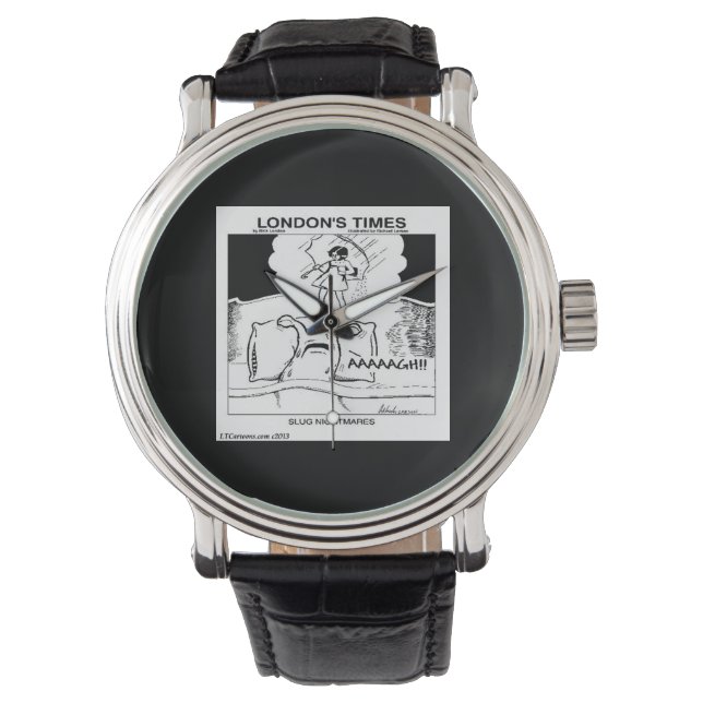 Slug Nightmares Funny Unisex Watch Horloge (Voorkant)