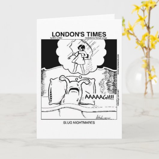 Slug Nightmares Wenskaarten Kaart (Gele Bloem)