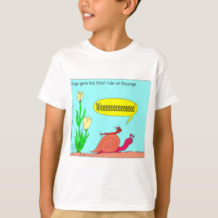 Slug Ride op slakkenCartoon T-shirt