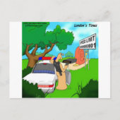 Slug Traffic Cop Funny Briefkaart (Voorkant)