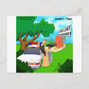 Slug Traffic Cop Funny Briefkaart