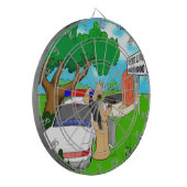 Slug Traffic Cop Funny Dartbord (Voorkant Links)