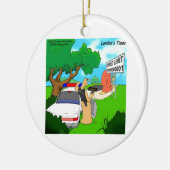 Slug Traffic Cop Funny Keramisch Ornament (Links)