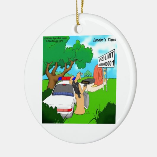 Slug Traffic Cop Funny Keramisch Ornament (Links)