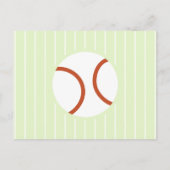 Slugger-Saurus Baseball Dino Baby Boy 1st Birthday Uitnodiging Briefkaart (Achterkant)