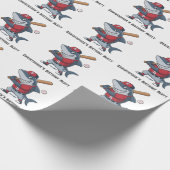 Slugger Shark Birthday Bash Cadeaupapier (Hoek)